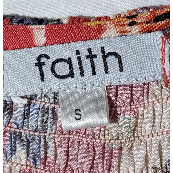 Faith Maxi Red Floral Dress, Tropical, Button Side Slit, Beaded Accents - Picture 7 of 16